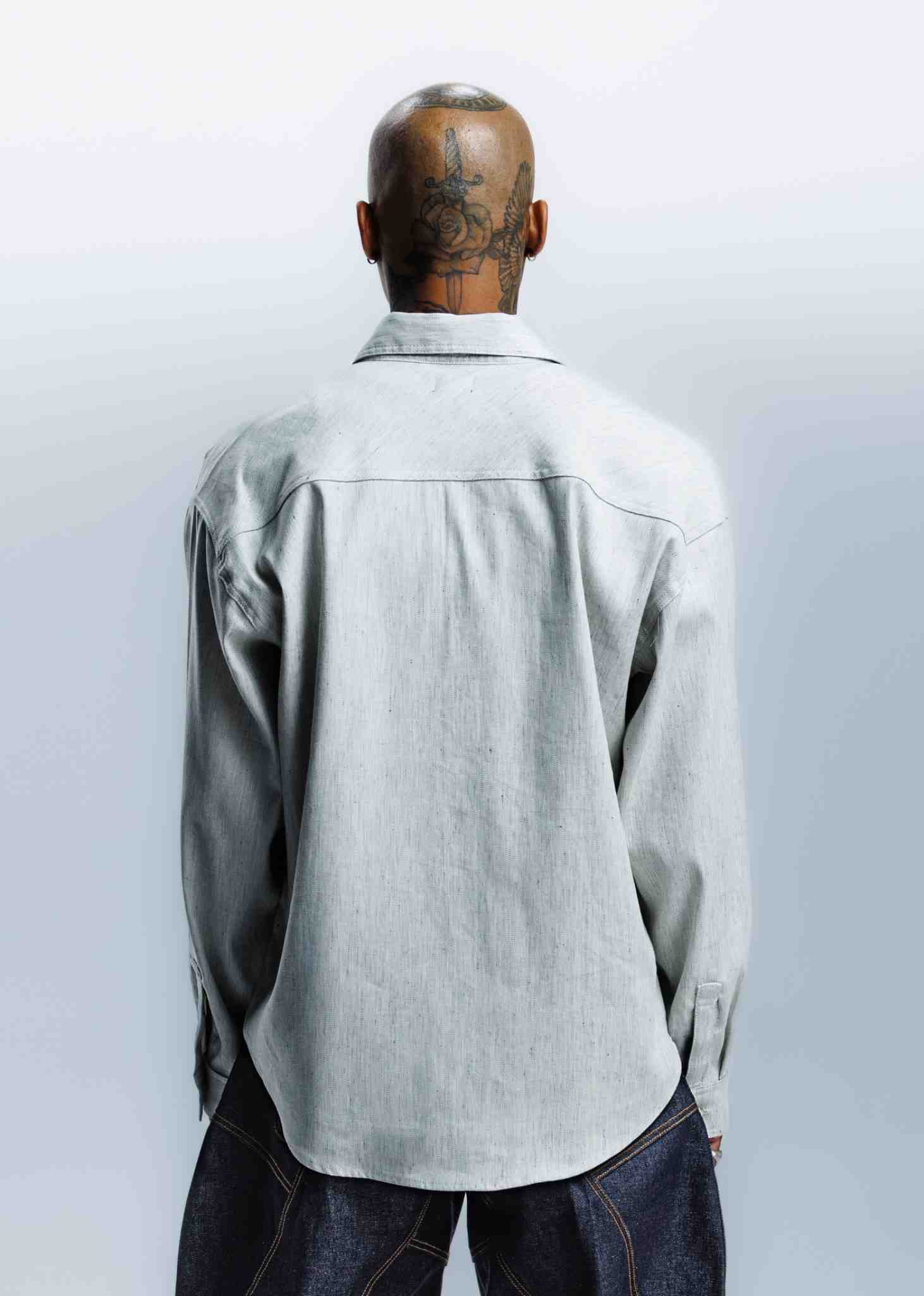 Long Sleeve Shirts Blue and White