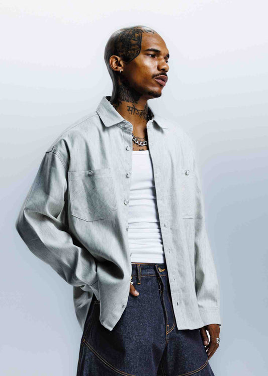 Long Sleeve Shirts Blue and White