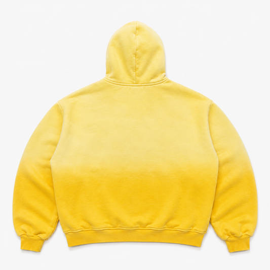 Yellow Thermal Lined Zip Up Hoodie