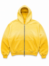Yellow Thermal Lined Zip Up Hoodie
