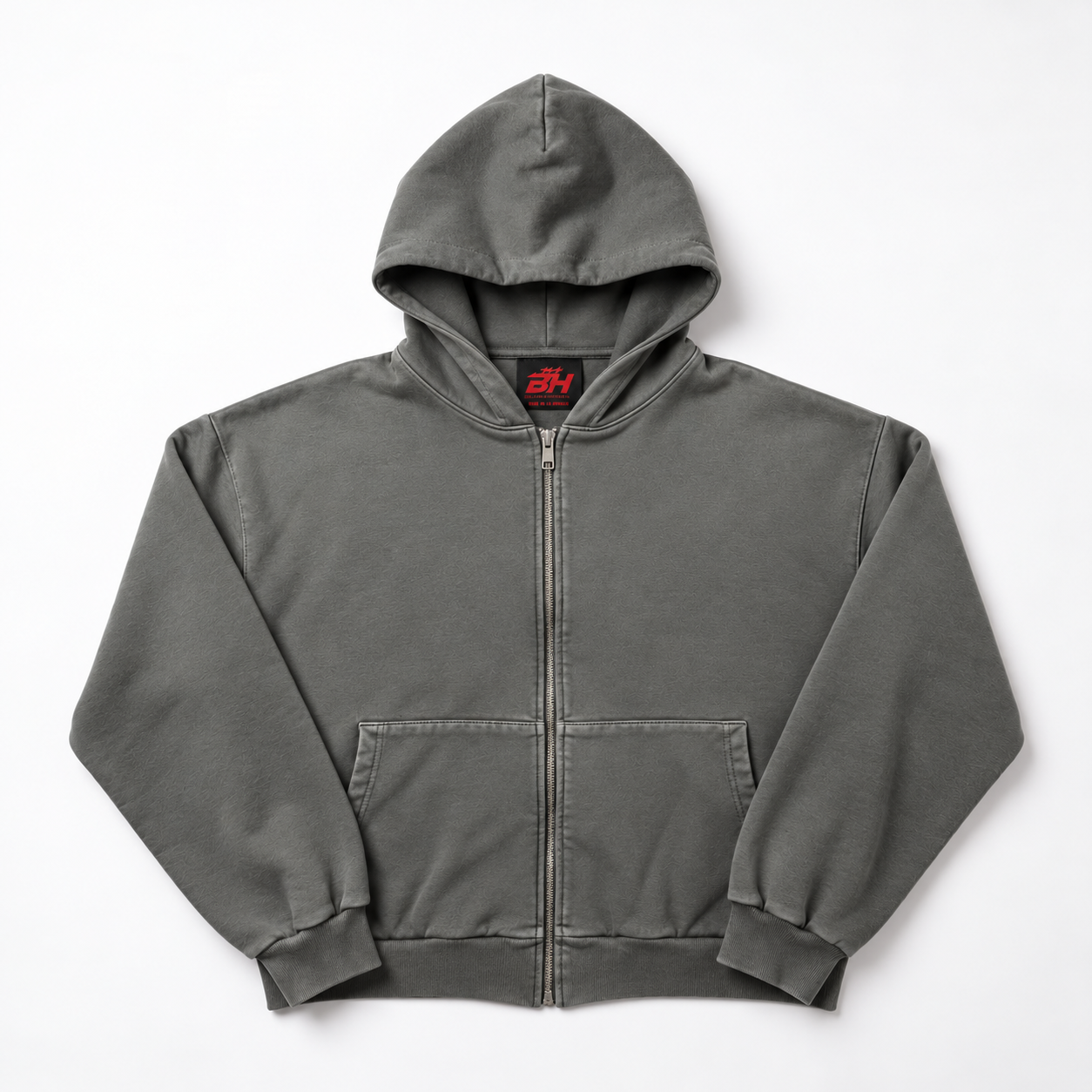Earth Gray Zip Up Hoodie