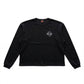 Cropped Dropped Shoulder Thermal (Black)