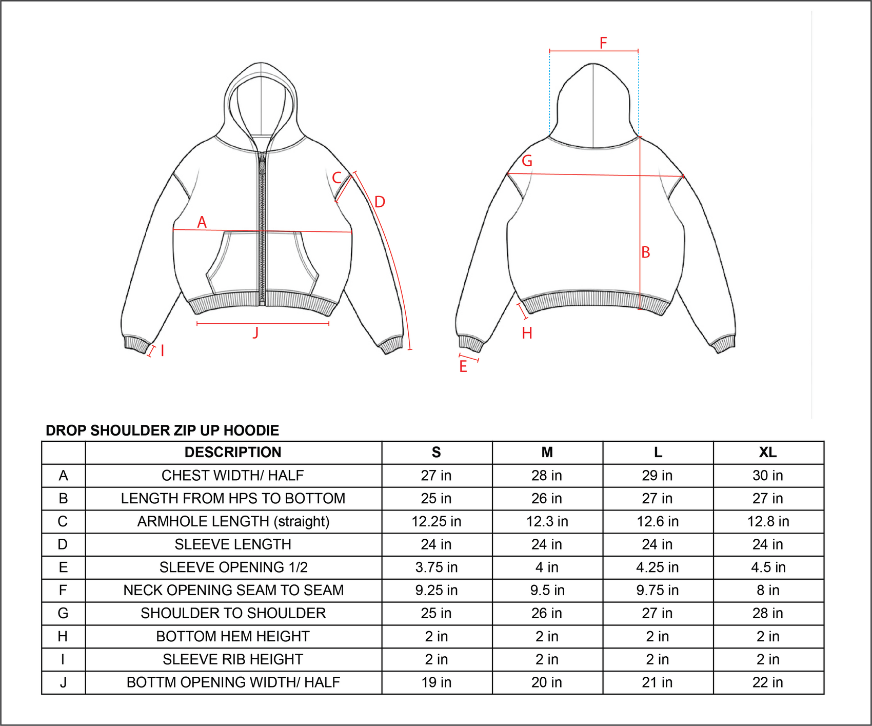 Thermal Lined Zip up Hoodie