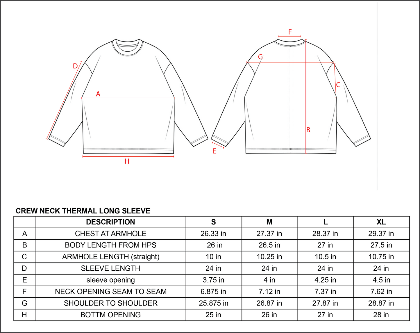 Cropped Dropped Shoulder Thermal