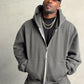 Earth Gray Zip Up Hoodie